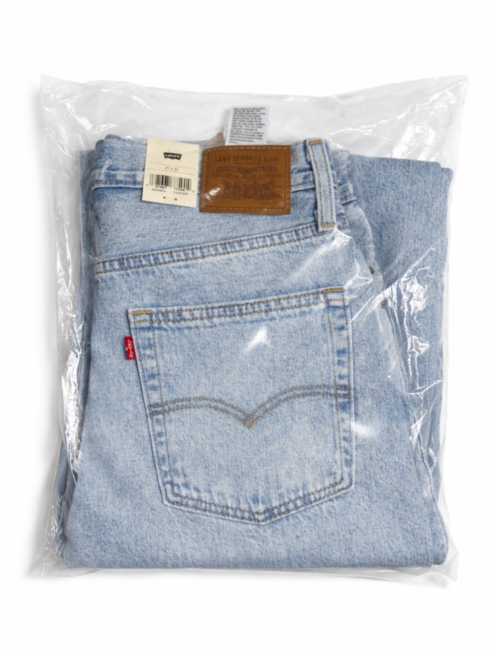 Levi's Baggy Dad Women's Jeans 27x32 "Fan Flare" Light Wash NWT - Picture 2 of 6